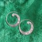 FINE SILVER EARRINGS 925 STERLING CRAFT VINTAGE TRIBAL ROUND SPIRAL LOT1606