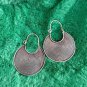 FINE SILVER EARRINGS 925 STERLING CRAFT VINTAGE TRIBAL ROUND SPIRAL LOT1605