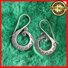 FINE SILVER EARRINGS 925 STERLING CRAFT VINTAGE TRIBAL DANGLE SPIRAL LOT1604