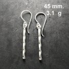 Fine Silver Earrings Sterling 925 Jewelry 3g lot18 Dangle Hammer Stick 37