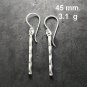 Fine Silver Earrings Sterling 925 Jewelry 3g lot18 Dangle Hammer Stick 37
