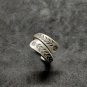 Fine Silver Rings 925 Sterling Adjustable Size Vintage Roller Olive Leaf Winner