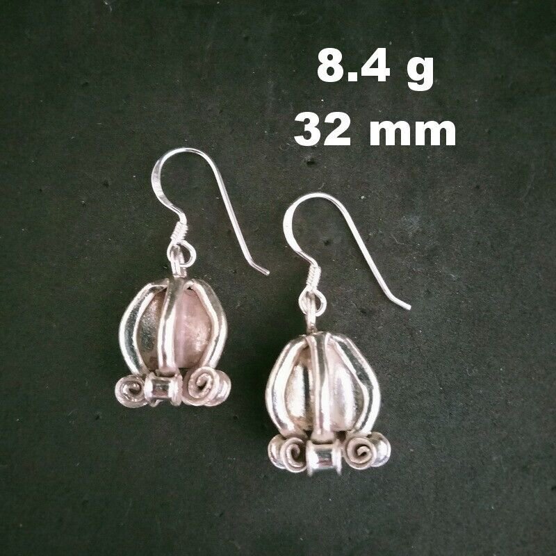 Fine 925 Silver Earrings Sterling Hilltribe Women Jewelry Dahlia #23232