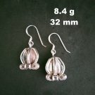 Fine 925 Silver Earrings Sterling Hilltribe Women Jewelry Dahlia #23232
