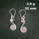 Fine 925 Silver Earrings Sterling Hilltribe Women Jewelry Dangle Wire #23205
