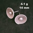 Fine 925 Silver Earrings Sterling Hilltribe Jewelry STUD Round Tribal #23251
