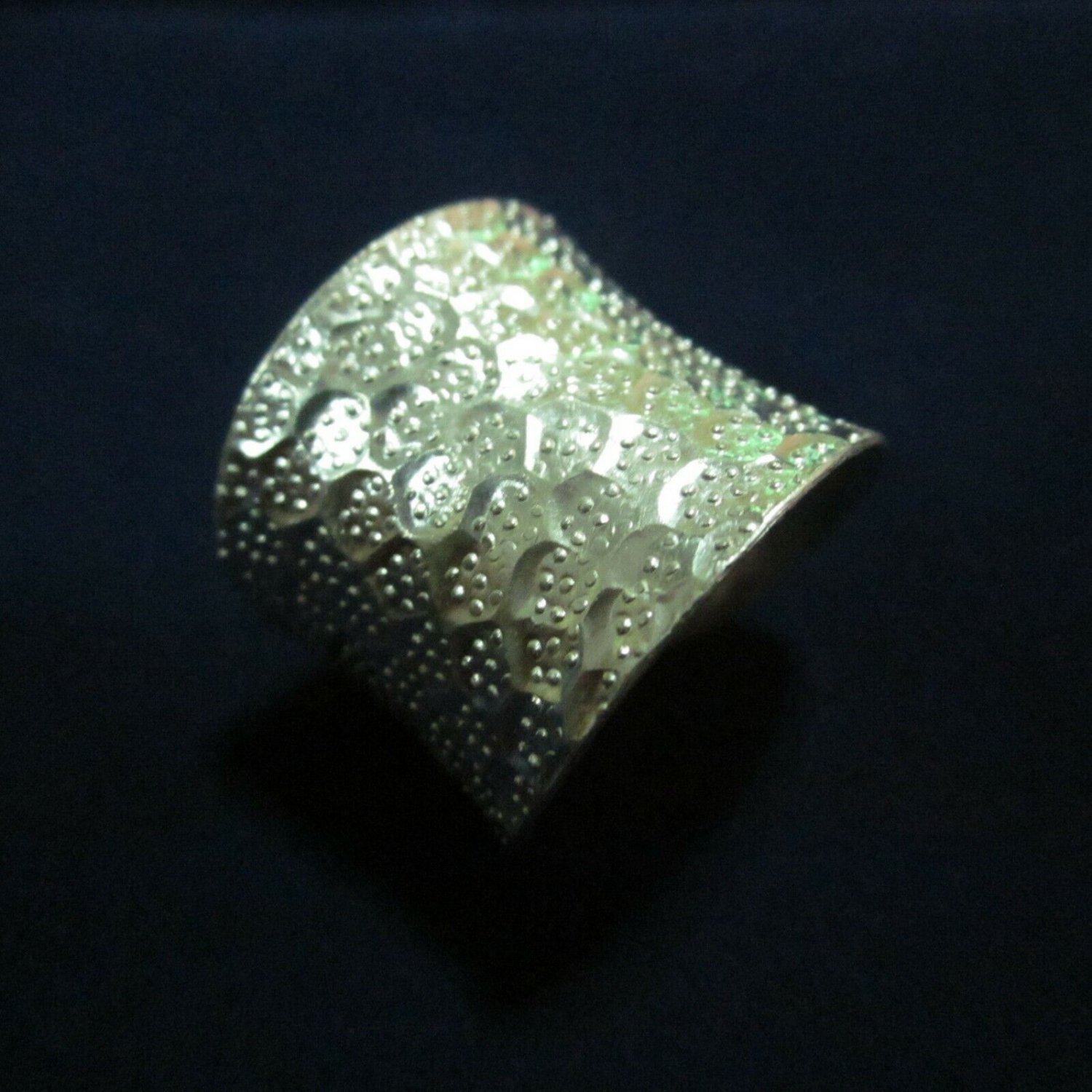 Fine Silver Rings Hill tribe Karen Argento Anello Band Tribal Multiple Dots