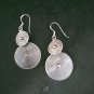 Fine 925 Silver Earrings Sterling Hilltribe Women Jewelry Double Round #23209