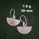 Fine 925 Silver Earrings Sterling Hilltribe Women Jewelry Filigree Curve #23226