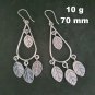 Fine 925 Silver Earrings Sterling Hilltribe Women Jewelry Nature Theme #23206