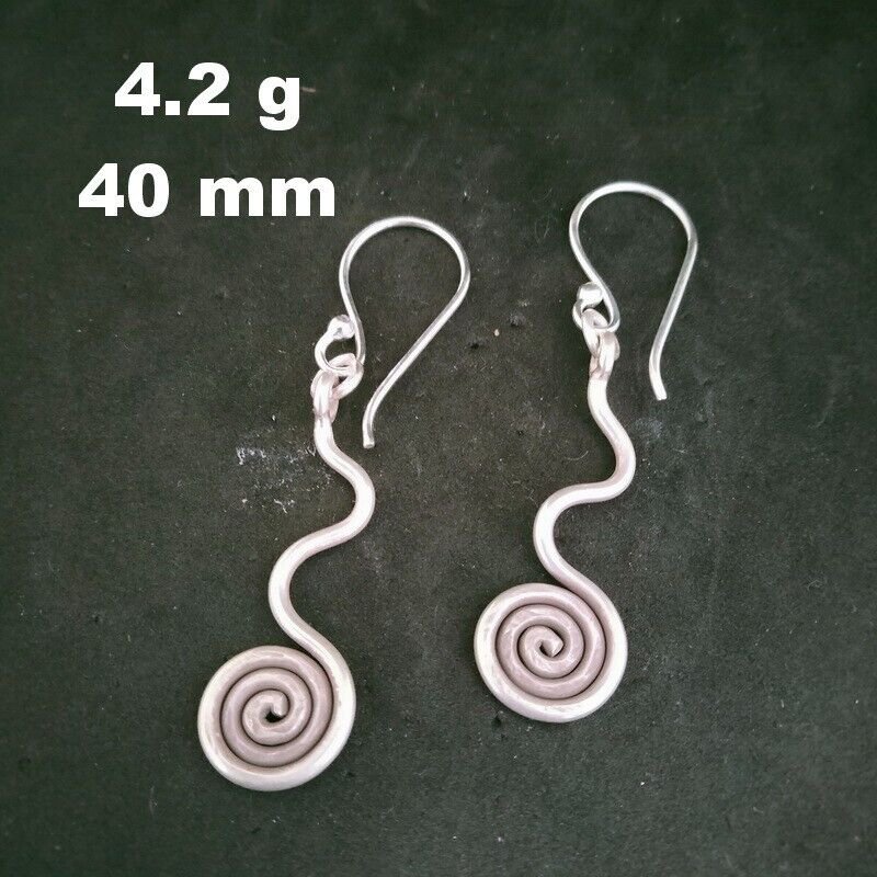 Fine 925 Silver Earrings Sterling Hilltribe Jewelry Filigree Hang Dangle #23246
