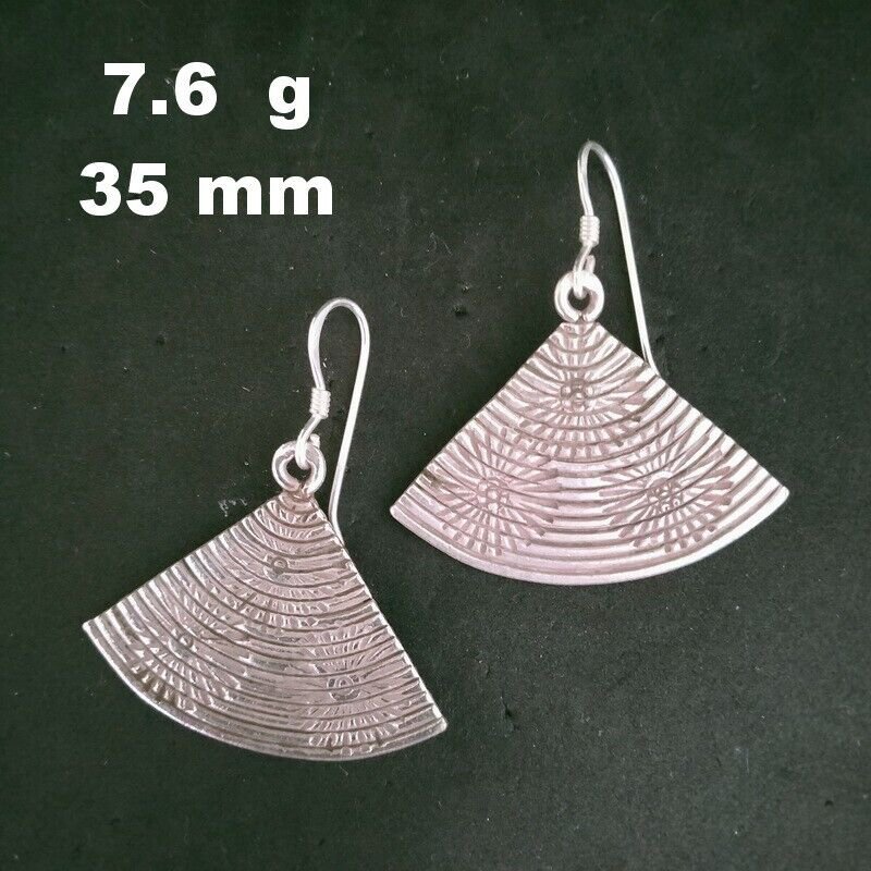Fine 925 Silver Earrings Sterling Hilltribe Women Jewelry Tribal Charms #23236