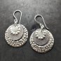 Fine Silver Earrings Sterling 925 Jewelry lot18 Dangle Double Layers Round 13