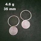 Fine 925 Silver Earrings Sterling Hilltribe Women Jewelry Filigree Hang #23231