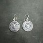 Fine Silver Earrings Sterling 925 Jewelry 9g lot19 Round Gothic Dangle 05