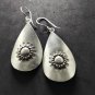 Fine Silver Earrings Sterling 925 Jewelry lot18 Dangle Drop Retro Sun Theme 09