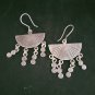 Fine 925 Silver Earrings Sterling Hilltribe Women Jewelry Dangle Curve #23229