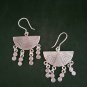 Fine 925 Silver Earrings Sterling Hilltribe Women Jewelry Dangle Curve #23229