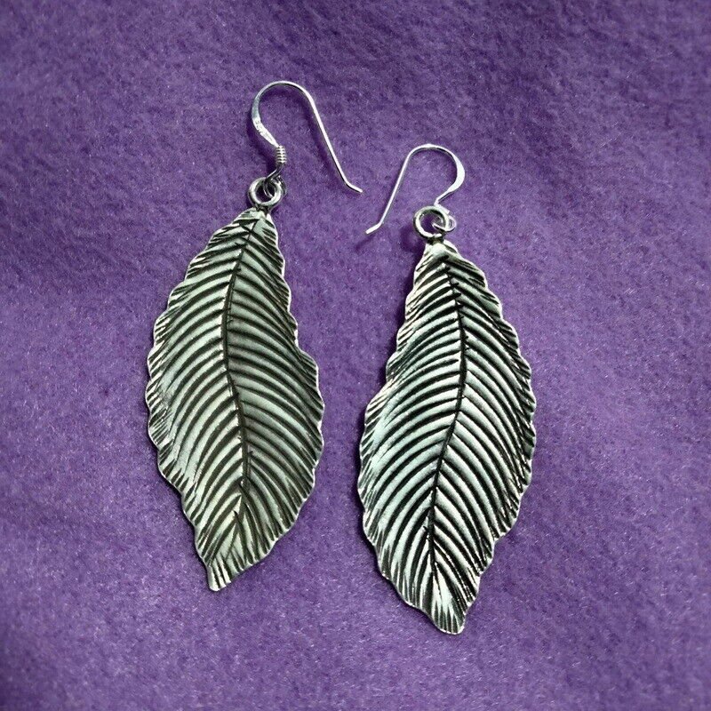 FINE SILVER EARRINGS 925 STERLING CRAFT VINTAGE FASHION JEWELRY DANGLE LOT1774