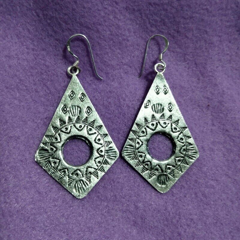 FINE SILVER EARRINGS 925 STERLING CRAFT VINTAGE FASHION JEWELRY DANGLE LOT1762