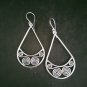 Fine 925 Silver Earrings Sterling Hilltribe Women Jewelry Dangle Charms #23237