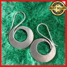 FINE SILVER EARRINGS 925 STERLING CRAFT VINTAGE TRIBAL GIANT SPIRAL LOT1609