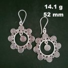 Fine 925 Silver Earrings Sterling Hilltribe Jewelry Tribal Sun Shine #23247