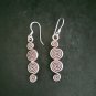 Fine 925 Silver Earrings Sterling Hilltribe Jewelry Filigree Dangle #23245