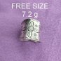 Fine Silver Rings 925 Sterling Solid Adjustable Free Size Vintage Fashion R78012