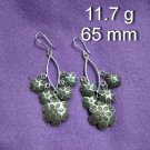 Fine Silver Earrings Sterling 925 Jewelry 11g lot18 Dangle multi Flower 55
