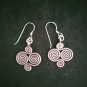 Fine 925 Silver Earrings Sterling Hilltribe Jewelry Spiral Filigree Charm #23244
