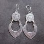 FINE SILVER EARRINGS 925 STERLING DOUBLE LAYERS TRIBAL HANDCRAFT ARTS JEWELRY