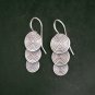 Fine 925 Silver Earrings Sterling Hilltribe Jewelry Triple Spiral Round #23239