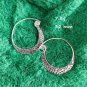 FINE SILVER EARRINGS 925 STERLING CRAFT VINTAGE TRIBAL ROUND SPIRAL LOT1613