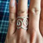 FINE SILVER RINGS 925 STERLING &atilde;�&ordf;&atilde;�&sup3;&atilde;�&deg; BAGUE TWIN SPIRAL TENDER DELICATE BAND