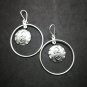 Fine Silver Earrings Hill Tribe Karen Fashions DangleRound Symbol hanging Tibet