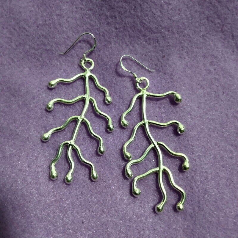 FINE SILVER EARRINGS 925 STERLING CRAFT VINTAGE FASHION JEWELRY DANGLE LOT1754