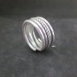 FINE SILVER RINGS 925 STERLING ADJUSTABLE SIZE MULTIPLE ROLL BIKER ART CRAFT