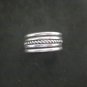 FINE SILVER RINGS 925 STERLING ADJUSTABLE SIZE MULTIPLE ROLL BIKER ART CRAFT