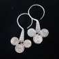 Thailand Hill tribe Real Fine Sterling Silver Earrings Triple Filigree Collectib