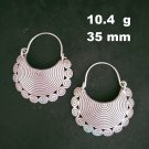 Fine 925 Silver Earrings Sterling Hilltribe Women Jewelry Curve Filigree #23234