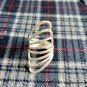 FINE SILVER RINGS 925 STERLING SOLID SPARKLE SCRATCH LONG COVER WOMEN