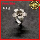Fine Silver Rings 925 Sterling Adjustable Size Vintage 3D Peregrina Flower