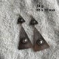 FINE SILVER EARRINGS 925 STERLING DOUBLE TRIANGLE PRECIOUS LUXURY LONG DANGLE