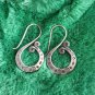 FINE SILVER EARRINGS 925 STERLING CRAFT VINTAGE TRIBAL TAIL SPIRAL LOT1619