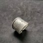 Fine Silver Rings 925 Sterling Adjustable Size Vintage Evil Eyes Scratch