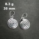 Fine Silver Earrings Sterling 925 Jewelry 8g lot19 Dangle Round Filigree 02