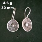 Fine 925 Silver Earrings Sterling Hilltribe Jewelry Round Tribal cute #23249