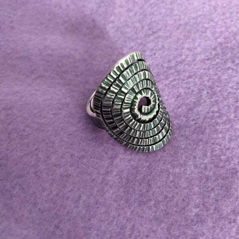 Fine Silver Rings 925 Sterling Solid Adjustable Free Size Vintage Fashion R78007