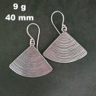 Fine 925 Silver Earrings Sterling Hilltribe Jewelry Triangle Filigree #23241